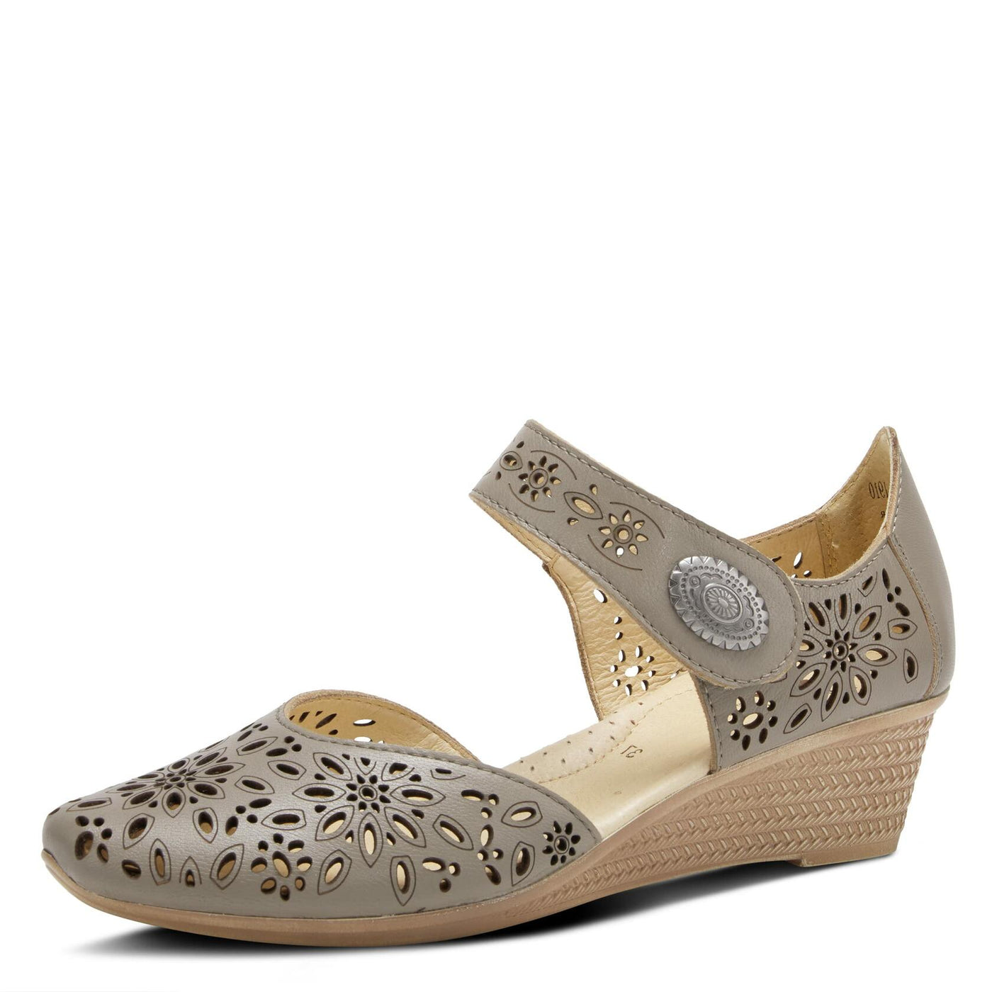 Spring Step Women's Nougat Wedge Sandal, Gray, 41 EU/9.5-10 M US