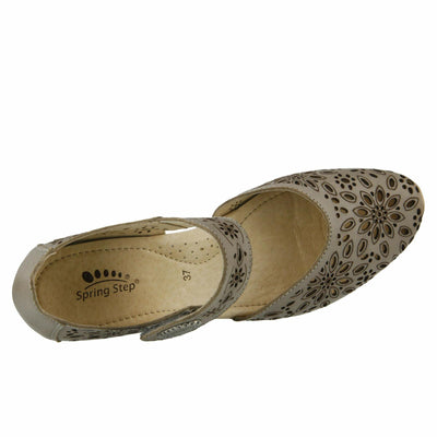 Spring Step Women's Nougat Wedge Sandal, Gray, 39 EU/8.5 M US