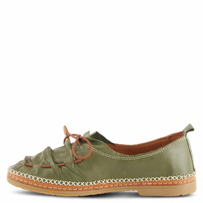 Spring Step Women's Berna Leather Loafer – Artistic Slip-On Comfort Shoe with Padded Insole, Elastic Vamp, and Durable Rubber Outsole Olive Green EU 36 / US 5.5-6