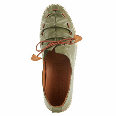 Spring Step Women's Berna Leather Loafer – Artistic Slip-On Comfort Shoe with Padded Insole, Elastic Vamp, and Durable Rubber Outsole Olive Green EU 36 / US 5.5-6