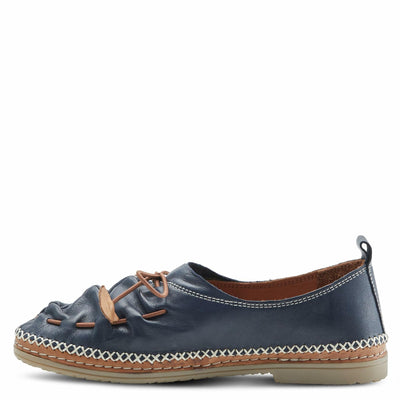 Spring Step Women's Berna Leather Loafer – Artistic Slip-On Comfort Shoe with Padded Insole, Elastic Vamp, and Durable Rubber Outsole Navy EU 37 / US 6.5-7