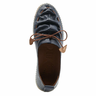 Spring Step Women's Berna Leather Loafer – Artistic Slip-On Comfort Shoe with Padded Insole, Elastic Vamp, and Durable Rubber Outsole Navy EU 40 / US 9
