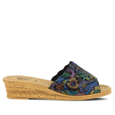 Spring Step Women's Estella Sandal, Black Multi, 7.5-8