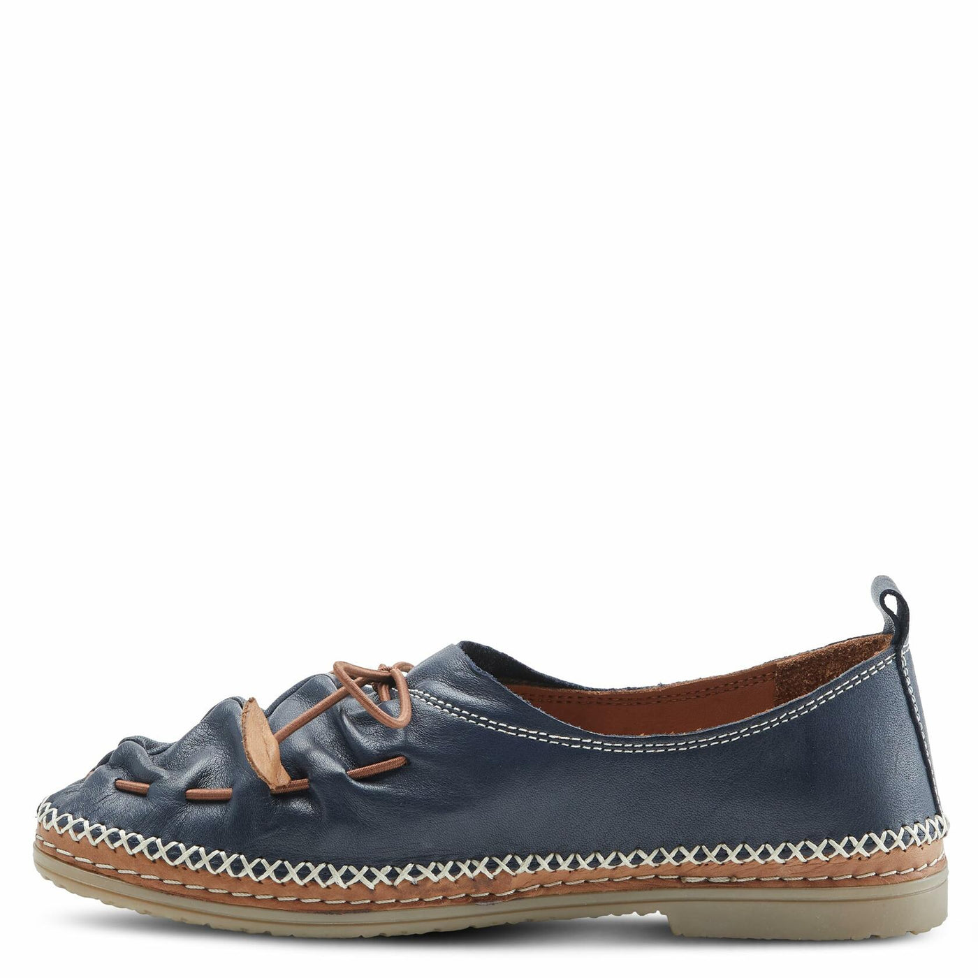 Spring Step Women's Berna Leather Loafer – Artistic Slip-On Comfort Shoe with Padded Insole, Elastic Vamp, and Durable Rubber Outsole Navy EU 40 / US 9