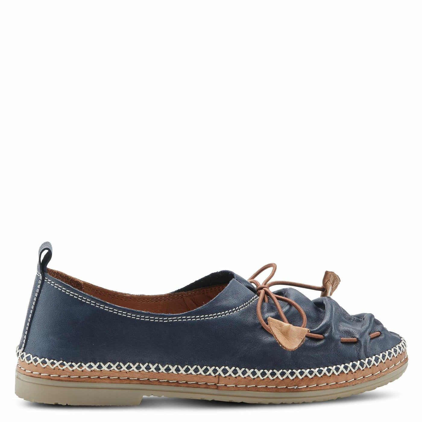 Spring Step Women's Berna Leather Loafer – Artistic Slip-On Comfort Shoe with Padded Insole, Elastic Vamp, and Durable Rubber Outsole Navy EU 40 / US 9