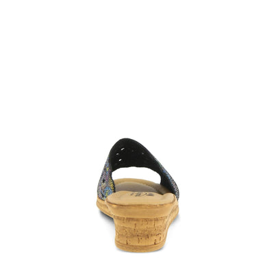 Spring Step Women's Estella Sandal, Black Multi, 7.5-8