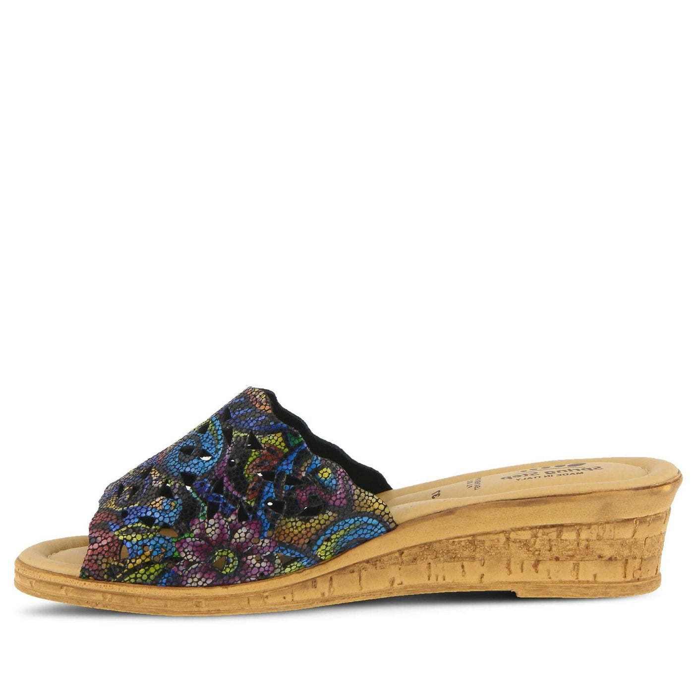 Spring Step Women's Estella Sandal, Black Multi, 7.5-8