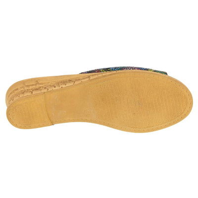 Spring Step Women's Estella Sandal, Black Multi, 7.5-8