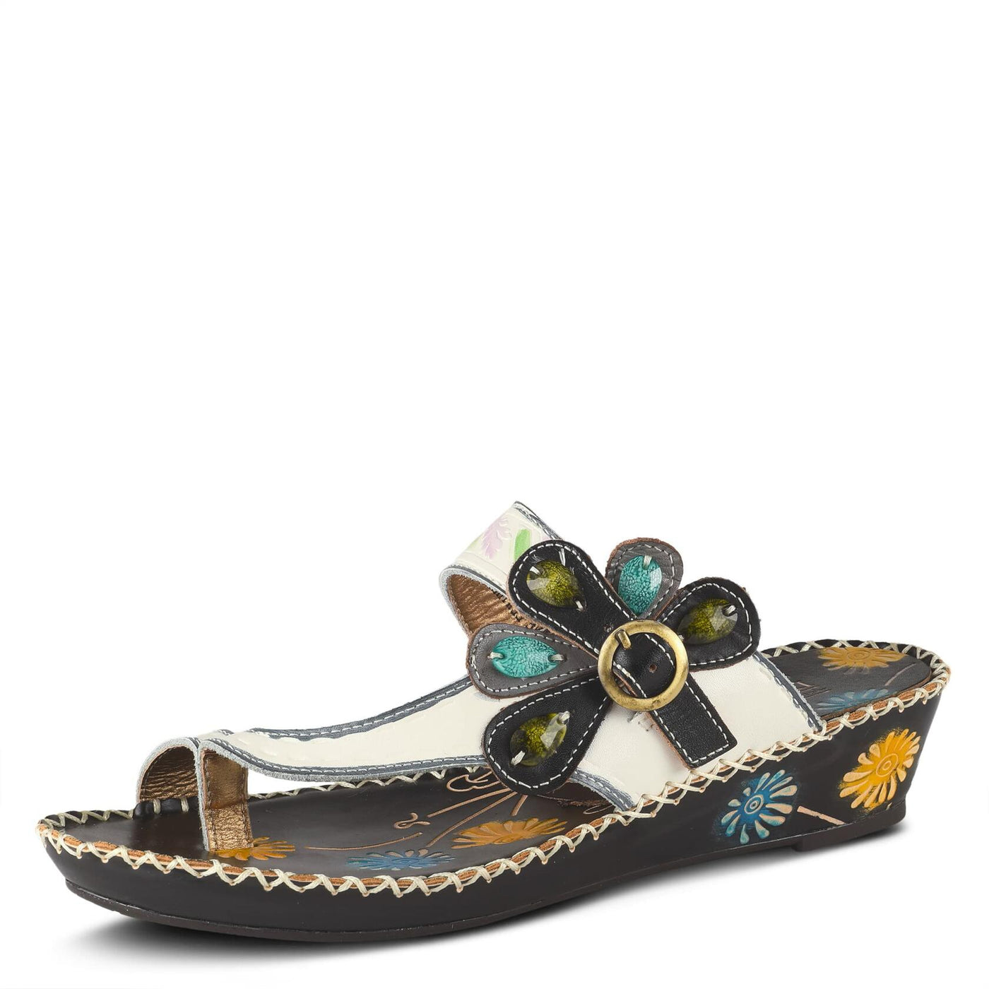 Spring Step L`Artiste Women's Santorini Slide Sandal White EU 42 / US 10.5-11