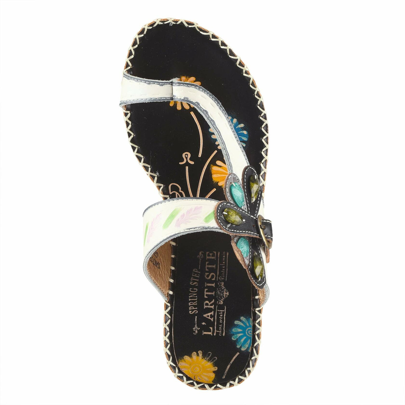 Spring Step L`Artiste Women's Santorini Slide Sandal White EU 42 / US 10.5-11