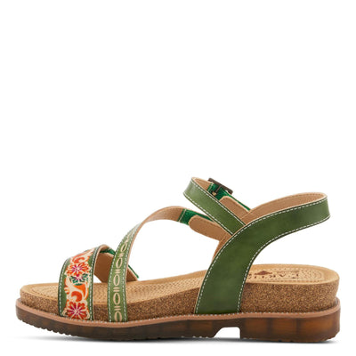 Spring Step L'Artiste Women's Dialog Ankle Strap Sandal Green EU 39 / US 8.5