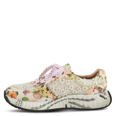 L'Artiste by Spring Step Women's Daisymae Sneaker, Beige Multi, 11.5-12