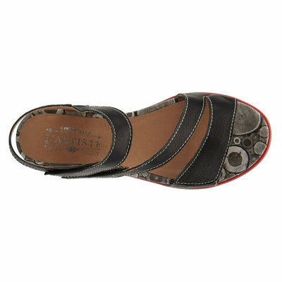 L’Artiste by Spring Step Women's Elona Sandal, Black, 9