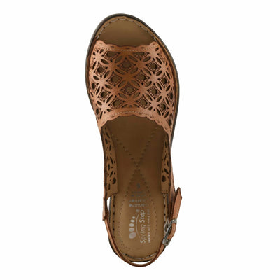 Spring Step Women's Belizana Wedge Sandal, Camel, 5.5-6
