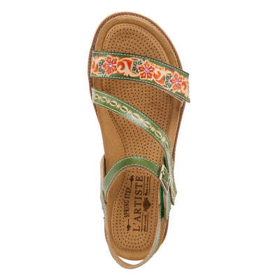 Spring Step L'Artiste Women's Dialog Strap Sandal Green EU 41 / US 9.5-10