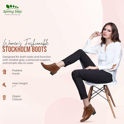 Spring Step Women's Stockholm Low-Shaft Pull-On Bootie Bordeaux EU 36/5.5-6