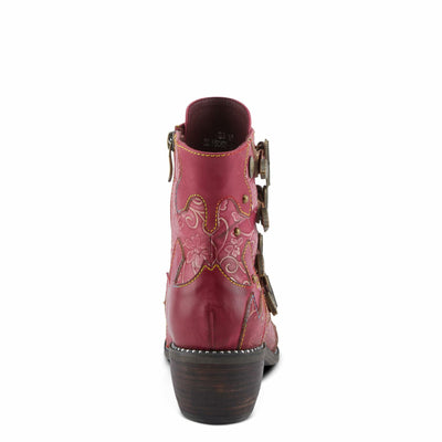 Spring Step L'Artiste Rodeha Booties for women - Women's Ankle Boots with Zipper Closure - Ladies Boots with Western Style Pointed Toe Silhouette BORDEAUX EU 36/5.5-6