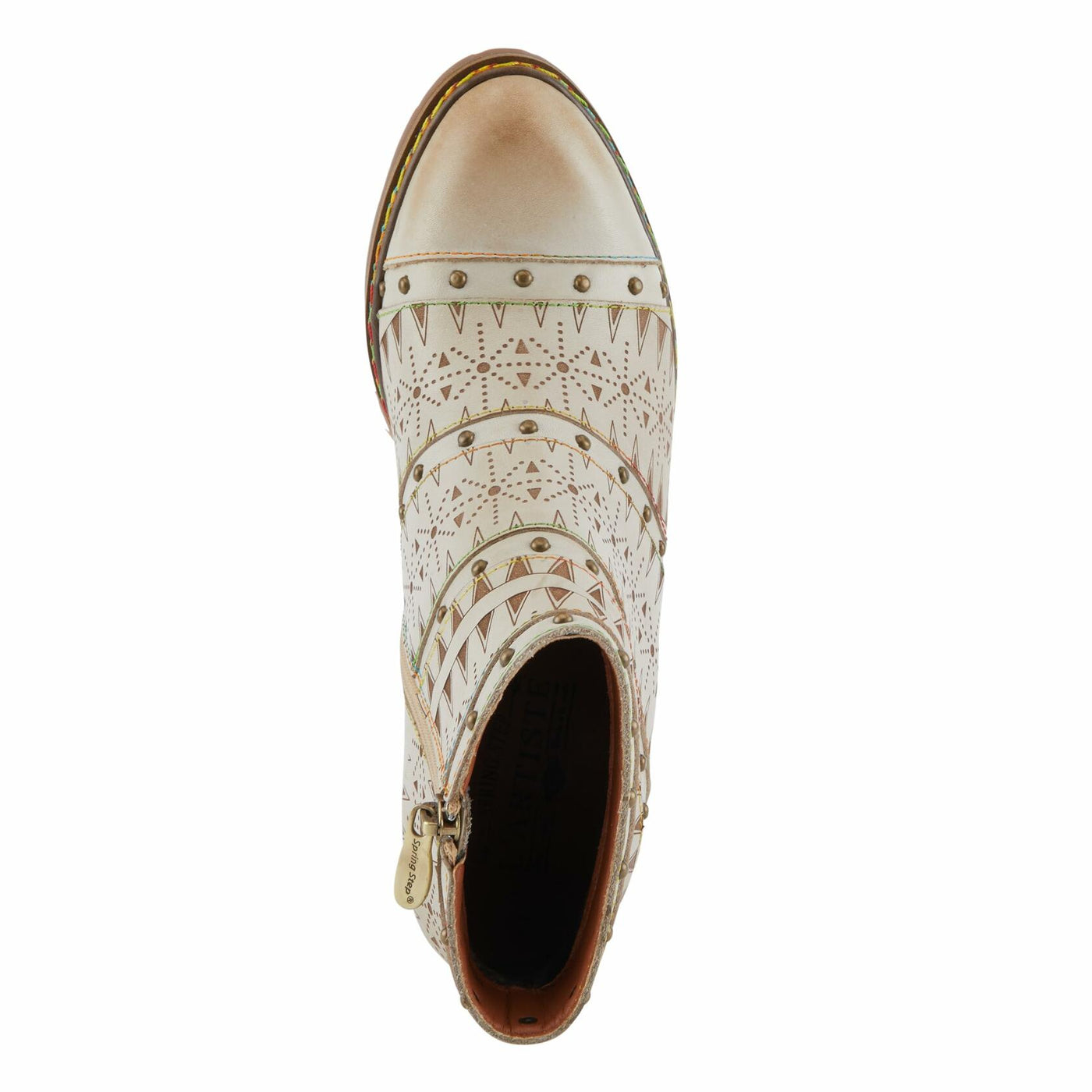 L'Artiste by Spring Step Women's Niobe Ankle Boot, Beige Multi, 8.5