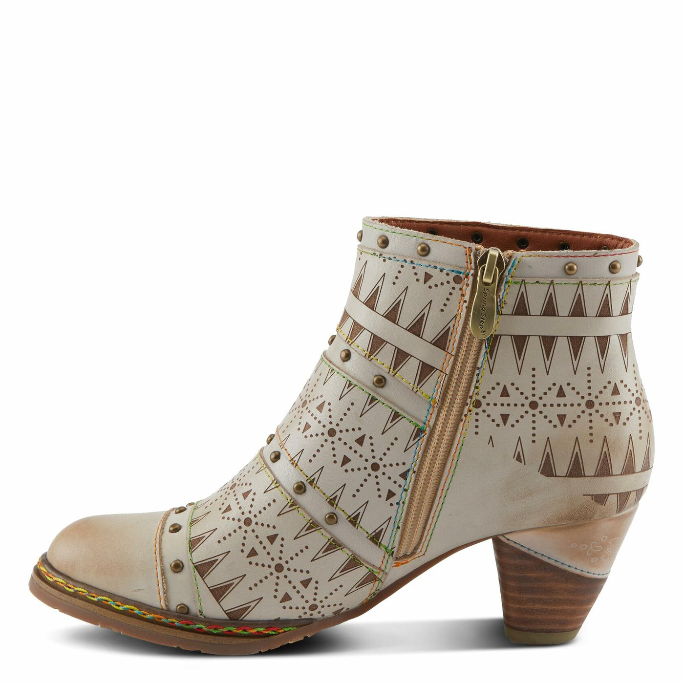 L'Artiste by Spring Step Women's Niobe Ankle Boot, Beige Multi, 8.5