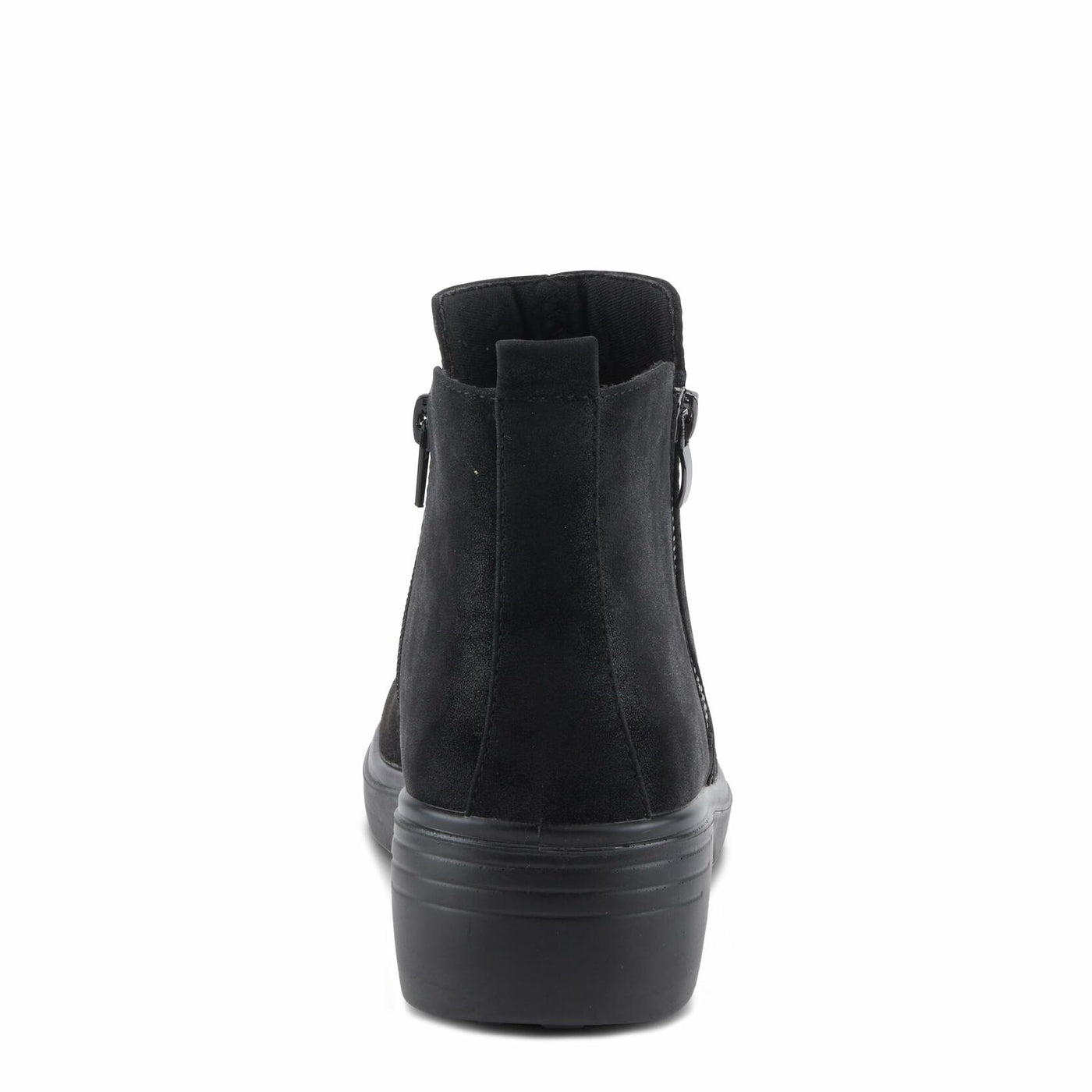 Flexus Women's YANCEY Wedge Booties with Embossed Pattern, Dual Zippers, and Comfortable Fit Black EU 42 / US 10.5-11
