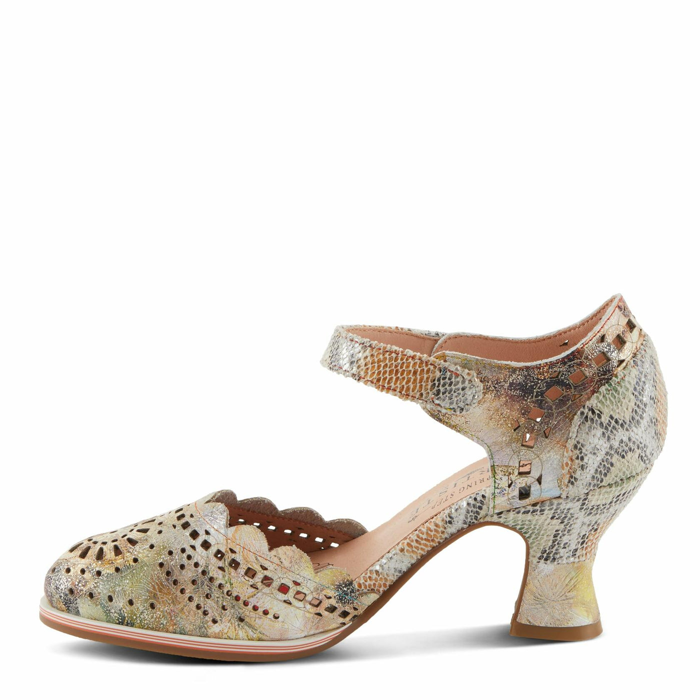 L'Artiste by Spring Step Women's Luxe Pump, Beige Multi, 8.5