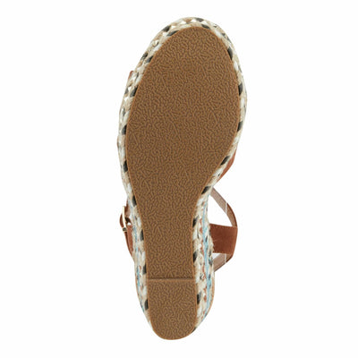 PATRIZIA Women's Sloane Wedge Sandal Brown EU 38 / US 7.5-8