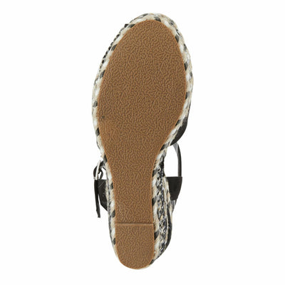 PATRIZIA Women's Sloane Wedge Sandal Black EU 36 / US 5.5-6