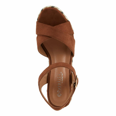 PATRIZIA Women's Sloane Wedge Sandal Brown EU 38 / US 7.5-8
