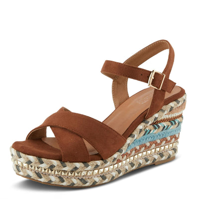 PATRIZIA Women's Sloane Wedge Sandal Brown EU 42 / US 10.5-11