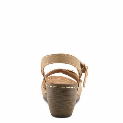 PATRIZIA Spring Step Shantay Wedge Sandals for Women - Ladies Sandals with Ankle Strap Buckle Closures - Womens Casuals Sandals for Outdoor - Yellow EU 39 / US 8.5