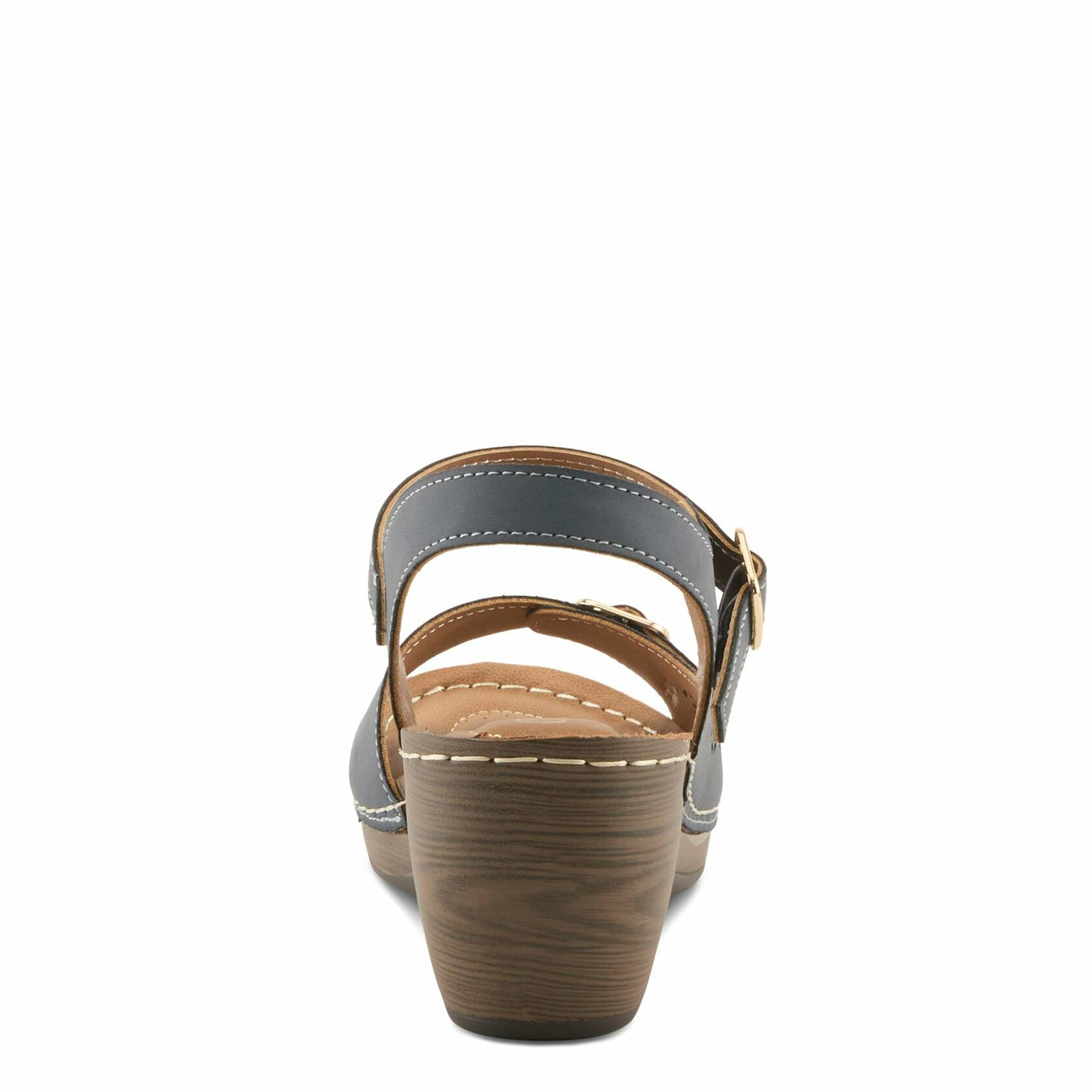 PATRIZIA Spring Step Shantay Wedge Sandals for Women - Ladies Sandals with Ankle Strap Buckle Closures - Womens Casuals Sandals for Outdoor - Navy EU 39 / US 8.5