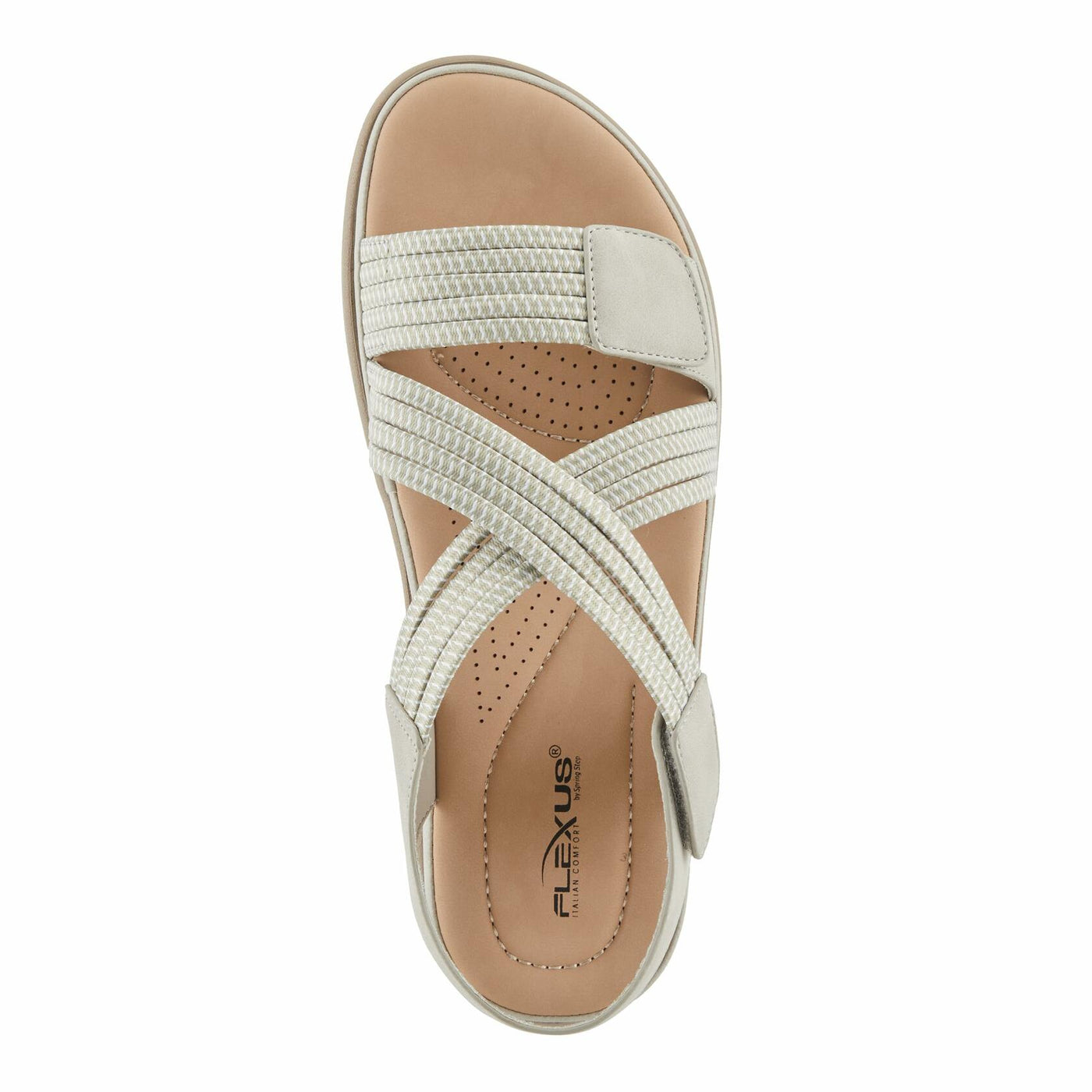Flexus Women's CROSSBEAM Cross Over Sandals Light Grey EU 39 / US 8.5