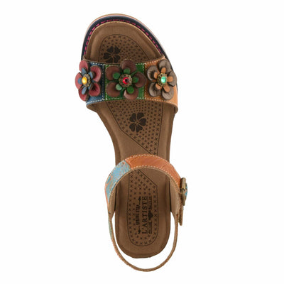 L'Artiste by Spring Step Women's Bluesky Sandal, Camel Multi, 9.5-10