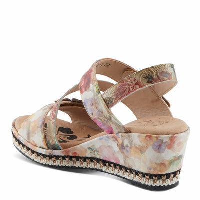 L'Artiste by Spring Step Women's Blissful Sandal, Beige Multi, 8.5