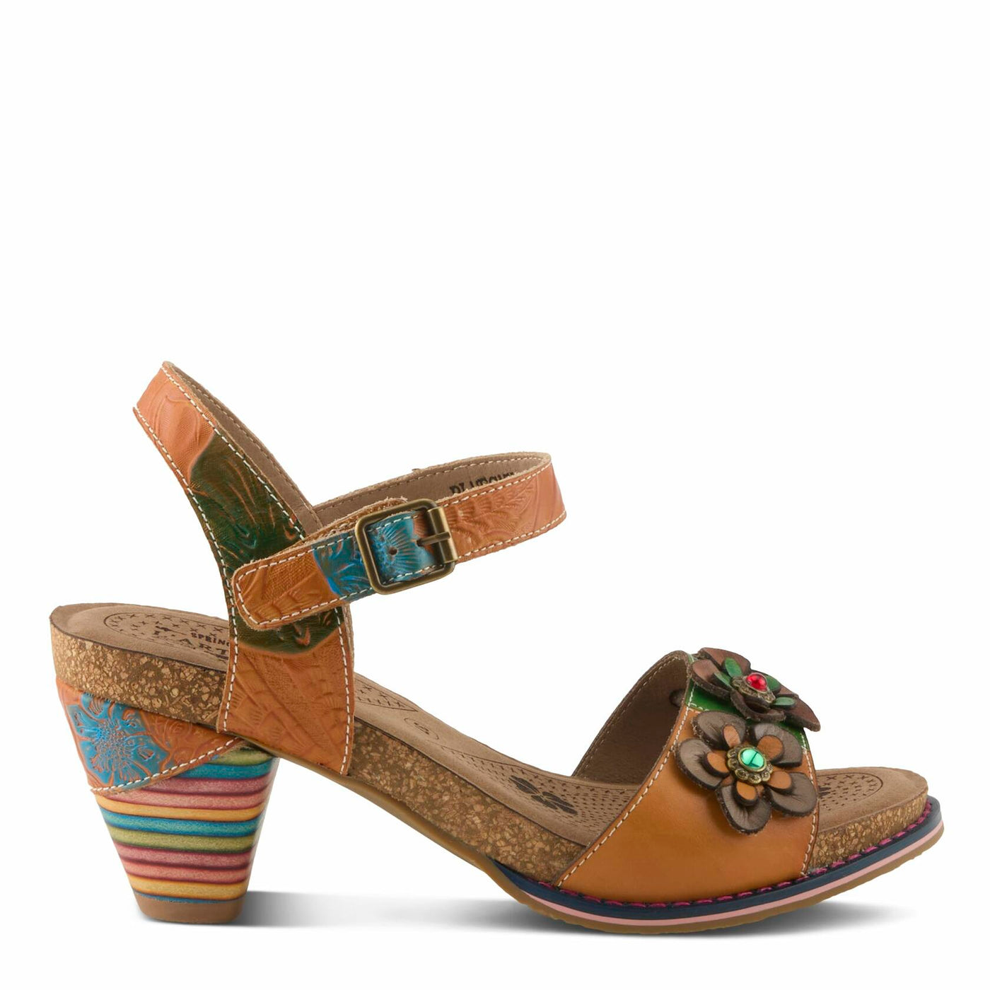 L'Artiste by Spring Step Women's Bluesky Sandal, Camel Multi, 9.5-10