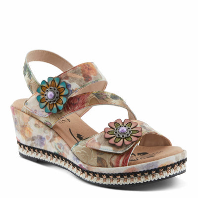 L'Artiste by Spring Step Women's Blissful Sandal, Beige Multi, 8.5