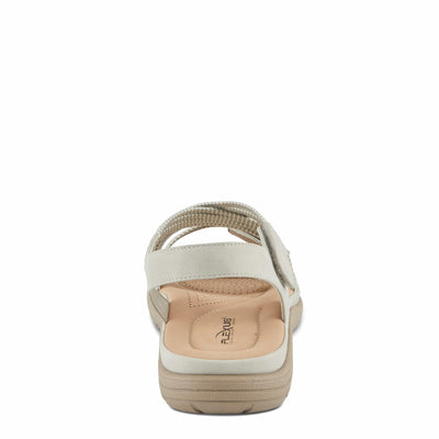 Flexus Women's CROSSBEAM Cross Over Sandals Light Grey EU 39 / US 8.5