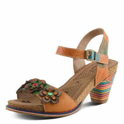 L'Artiste by Spring Step Women's Bluesky Sandal, Camel Multi, 9