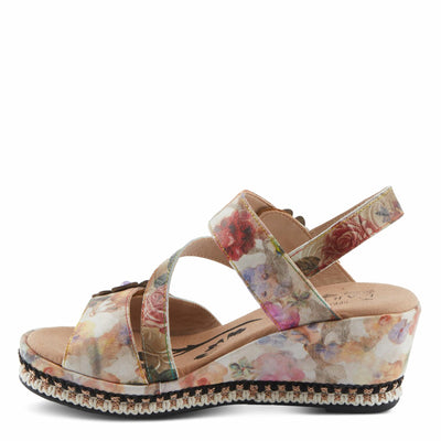 L'Artiste by Spring Step Women's Blissful Sandal, Beige Multi, 8.5