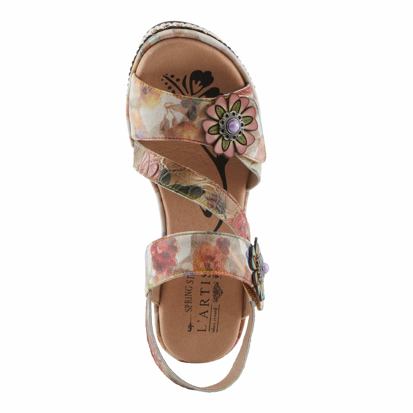L'Artiste by Spring Step Women's Blissful Sandal, Beige Multi, 7.5-8