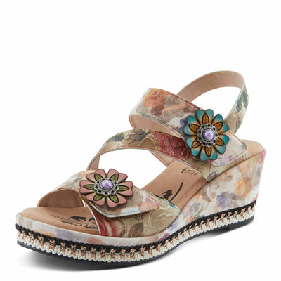 L'Artiste by Spring Step Women's Blissful Sandal, Beige Multi, 7.5-8