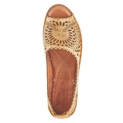 Spring Step Women's Brandal Shoes, Yellow, 5.5-6