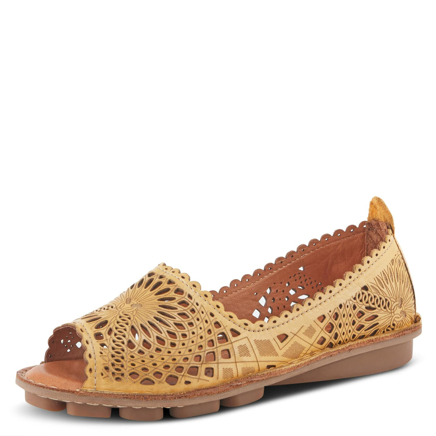 Spring Step Women's Brandal Shoes, Yellow, 5.5-6