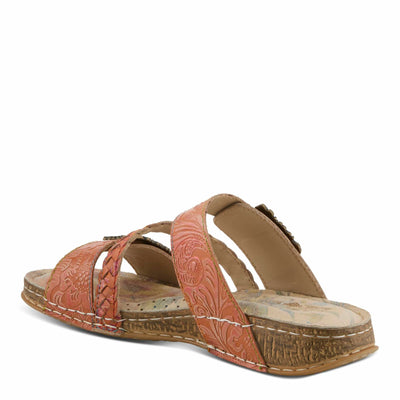 L'Artiste by Spring Step Women's Astra Sandal, Orange Multi, 9