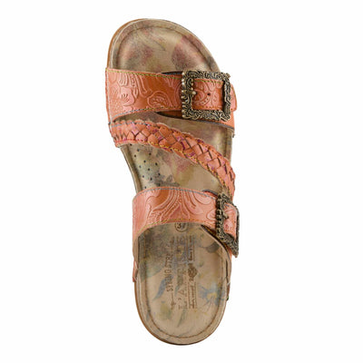 L'Artiste by Spring Step Women's Astra Sandal, Orange Multi, 10.5-11