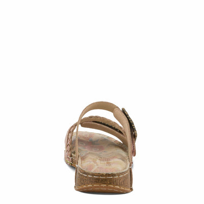 L'Artiste by Spring Step Women's Astra Sandal, Pink Multi, 6.5-7