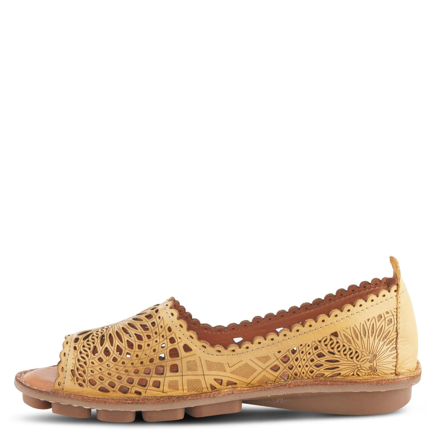 Spring Step Women's Brandal Shoes, Yellow, 5.5-6