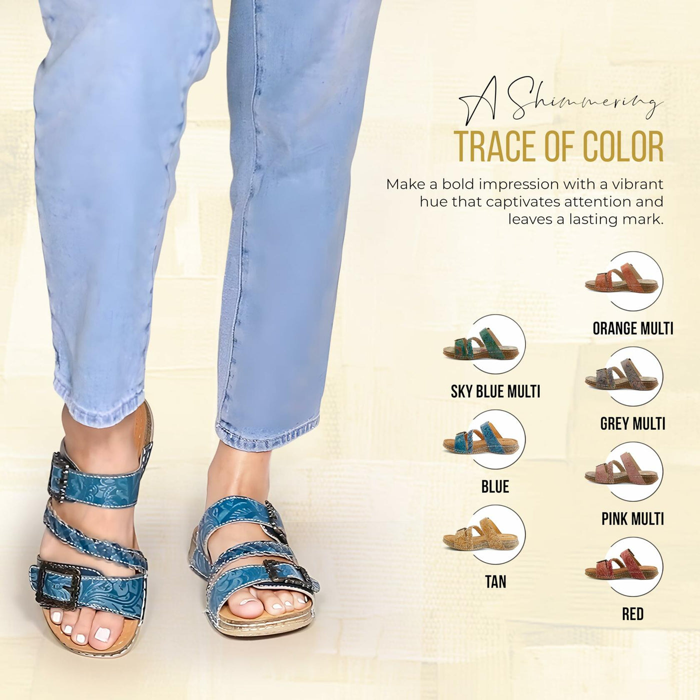 L'Artiste by Spring Step Women's Astra Sandal, Grey Multi, 6.5-7