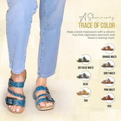 L'Artiste by Spring Step Women's Astra Sandal, Grey Multi, 6.5-7