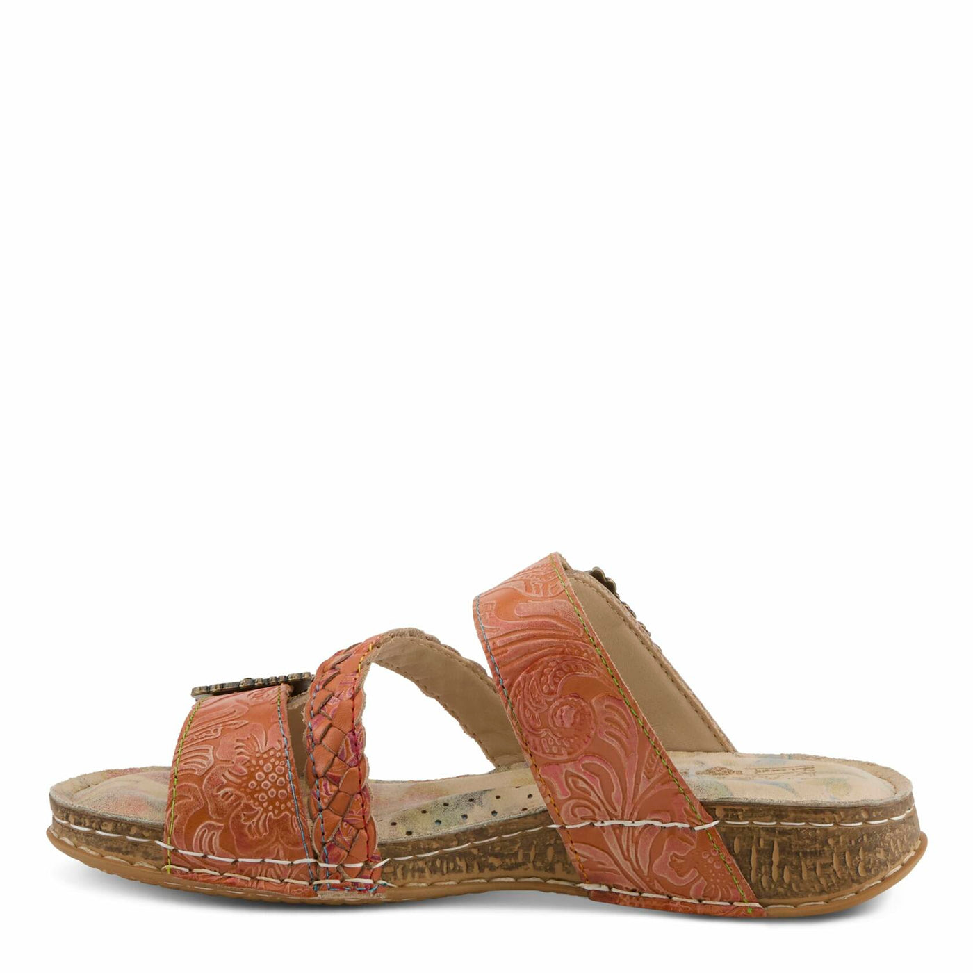 L'Artiste by Spring Step Women's Astra Sandal, Orange Multi, 7.5-8